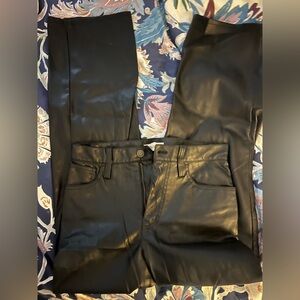 Madewell Faux Black Leather Pants
